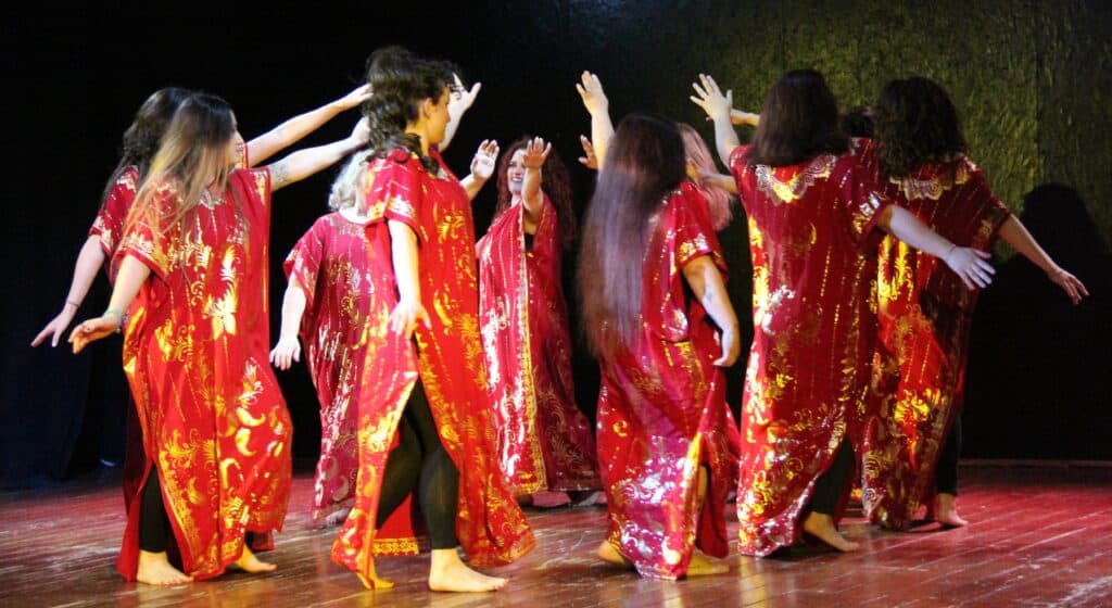 Performance di danza medio orientale Performance di danza medio orientale con Giulietta Muse e il gruppo in scena